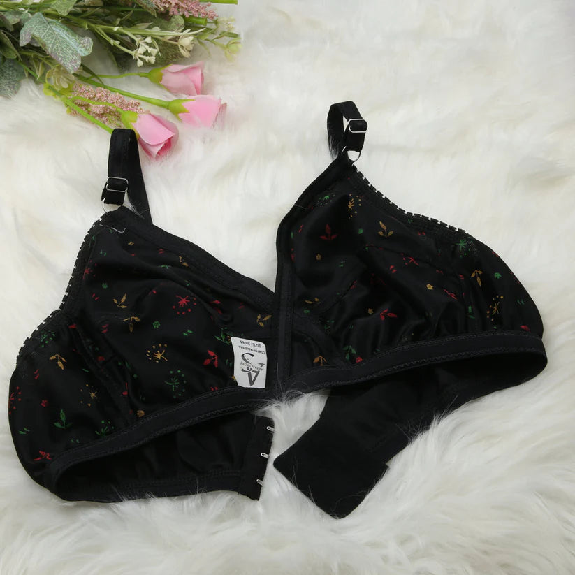 4-Piece Summer Fabric Printed Jersey Bra Set