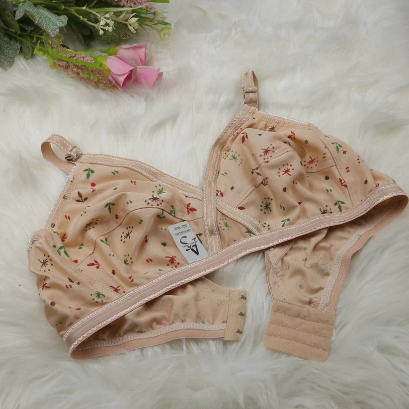 4-Piece Summer Fabric Printed Jersey Bra Set