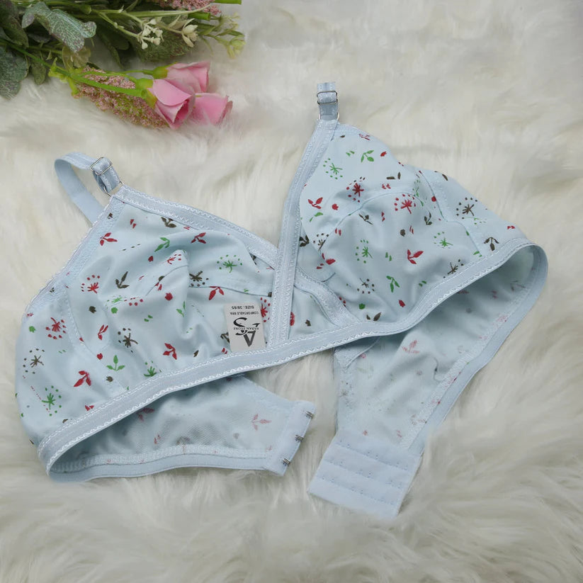 4-Piece Summer Fabric Printed Jersey Bra Set