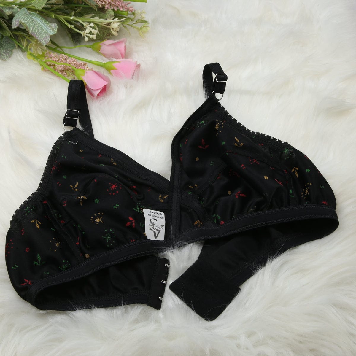 Pack of 4 - Comfortable Printed Jersey Bras for Women