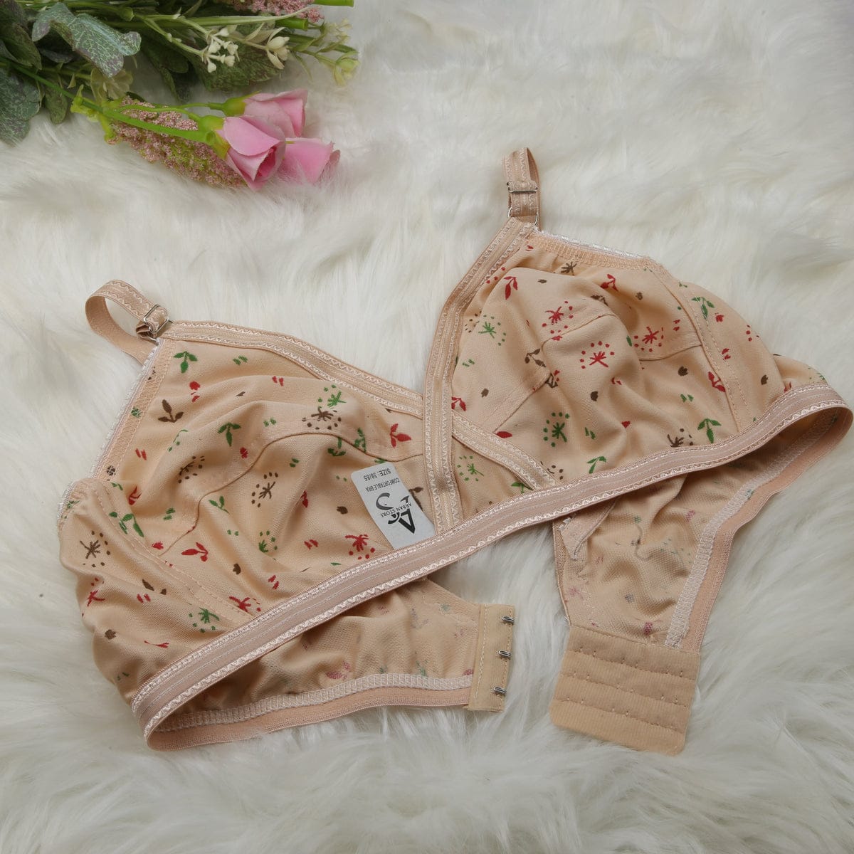 Pack of 4 - Comfortable Printed Jersey Bras for Women