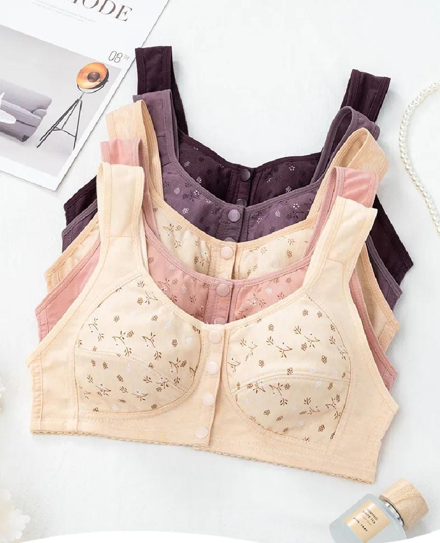 Winter Button Bra for Women – Non-Wired Front Button Design