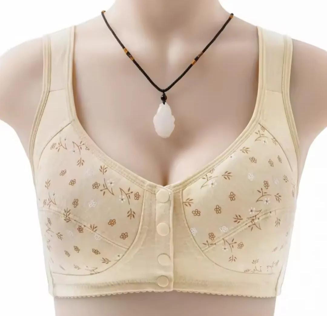 Winter Button Bra for Women – Non-Wired Front Button Design