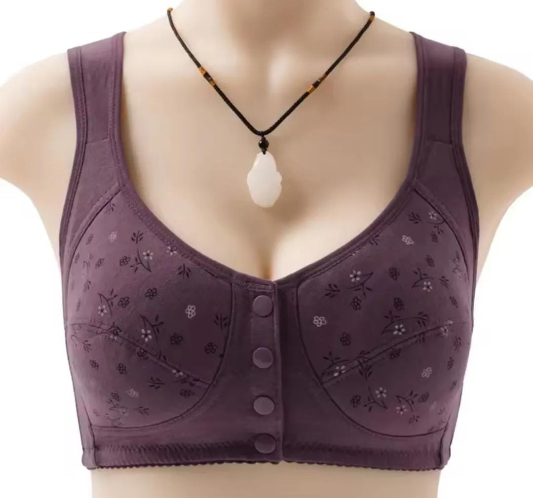 Winter Button Bra for Women – Non-Wired Front Button Design