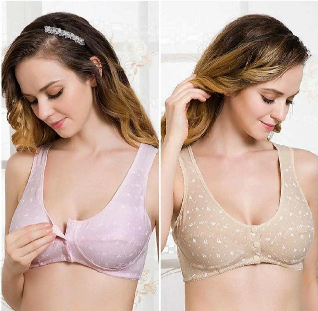 Winter Button Bra for Women – Non-Wired Front Button Design